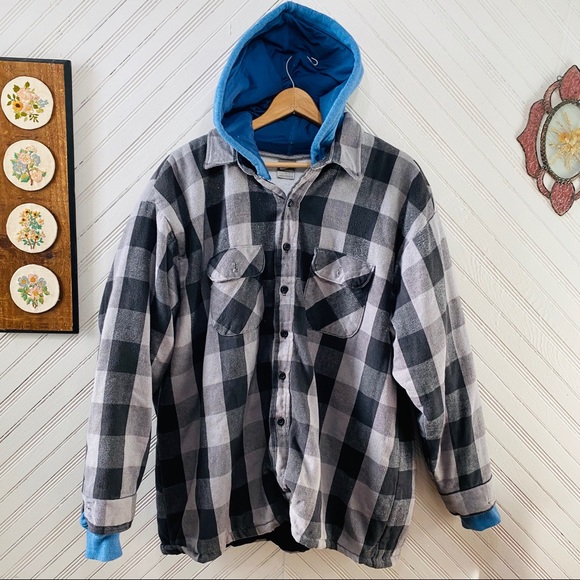 thick flannel hoodie
